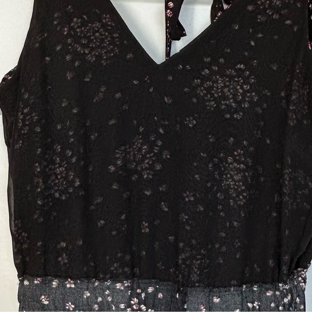 LOFT PETITES NWT! Women’s Sleeveless Jumpsuit Cherry Blossom Floral BlkPink XXSP - Picture 6 of 13